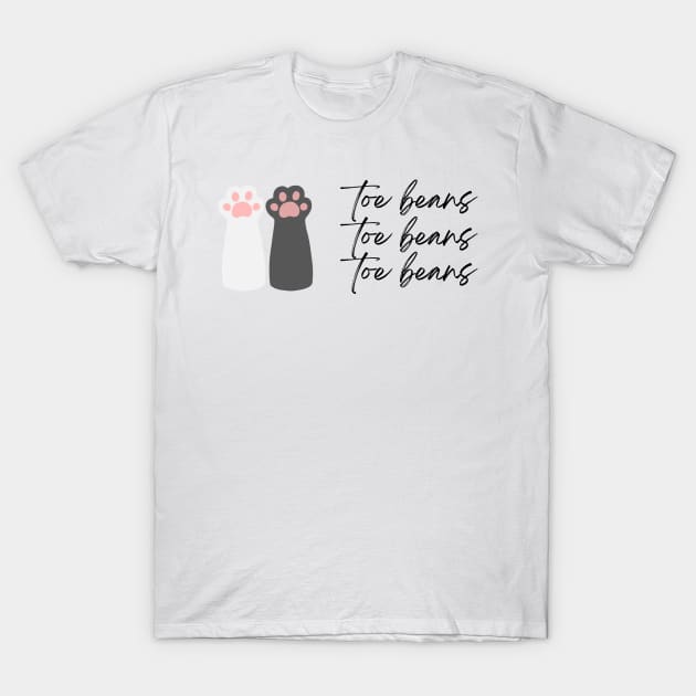 Toe Beans Toe Beans Toe Beans T-Shirt by simpledesigns